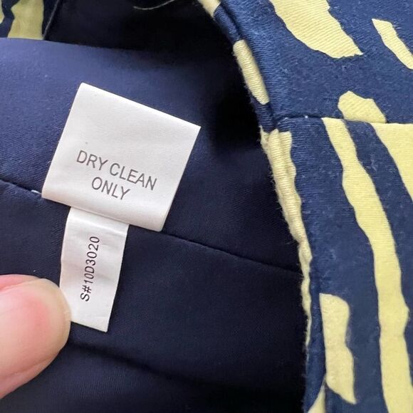 Kay Unger Women's Size 12 NWT  Yellow Blue Pattern Strapless Retro Mini Dress - Picture 12 of 13